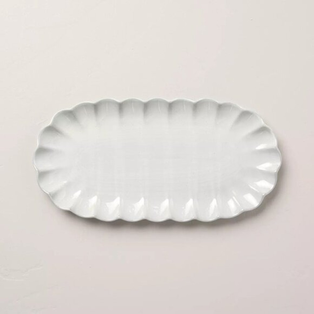 Scalloped‎ Stoneware Serving Tray Cream - Hearth & Hand Magnolia